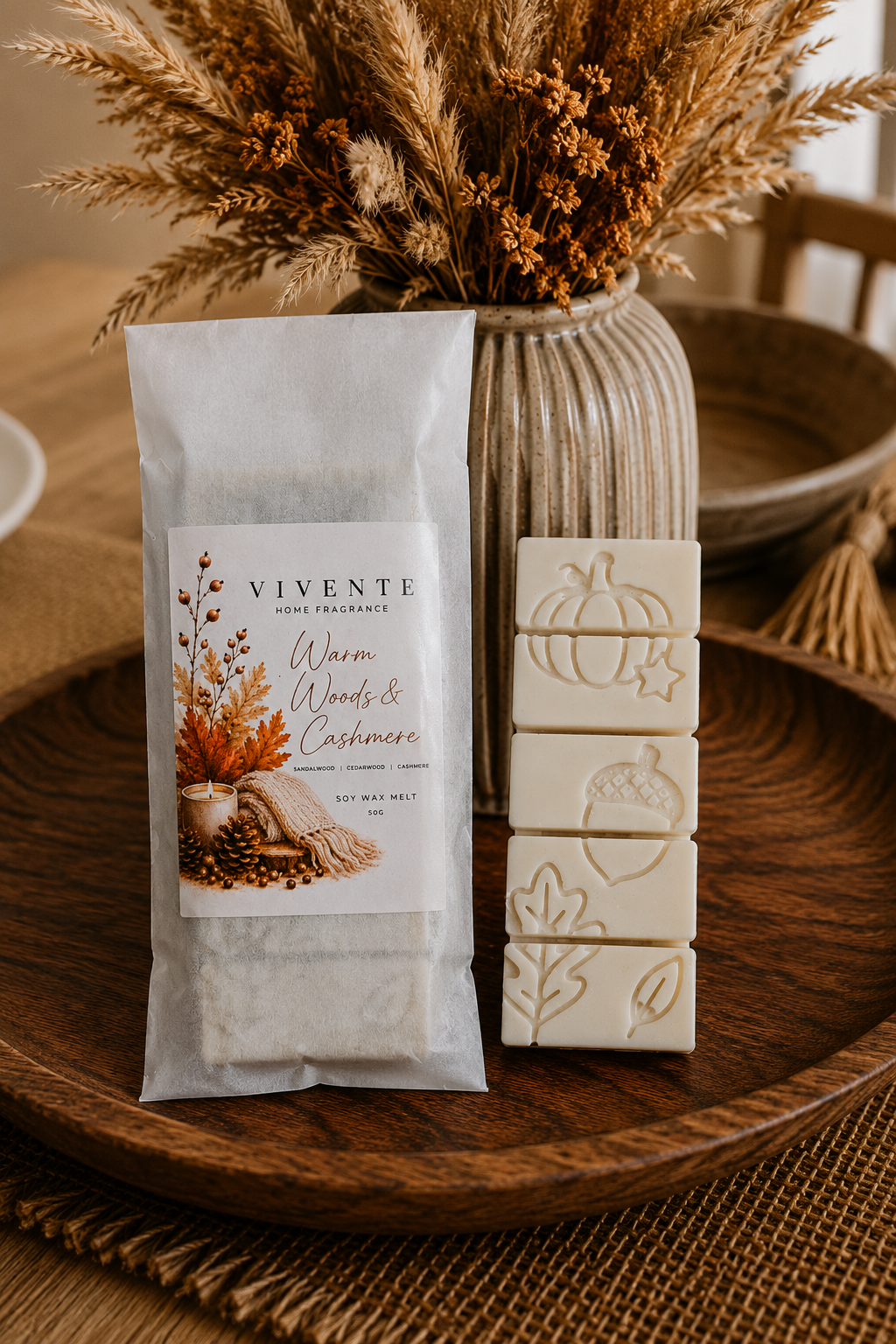 Warm Woods & Cashmere Snap Bar Wax Melt