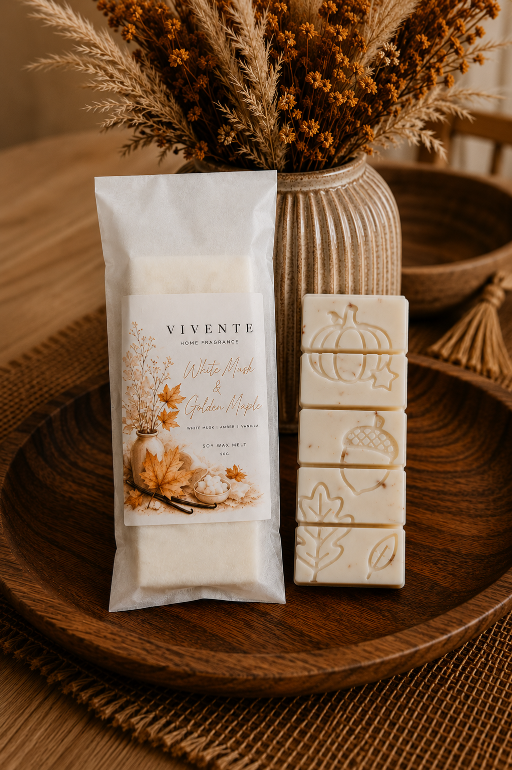 White Musk & Golden Maple Snap Bar Wax Melt