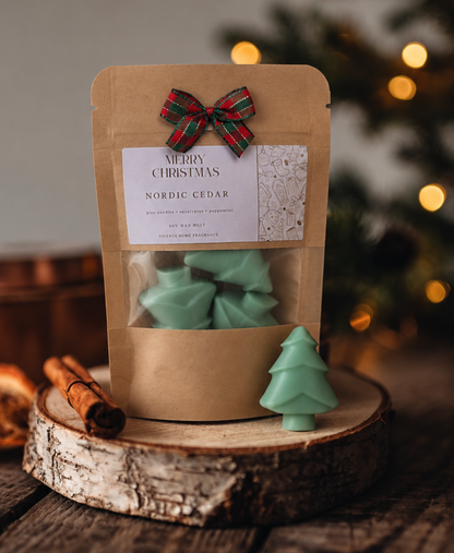 Nordic Cedar Scented Christmas Tree Shaped Wax Melt