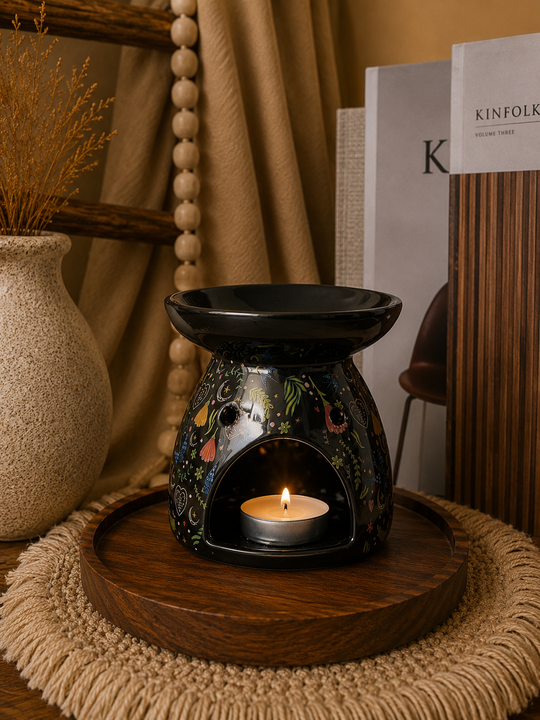 Midnight Bloom Print Oil Burner